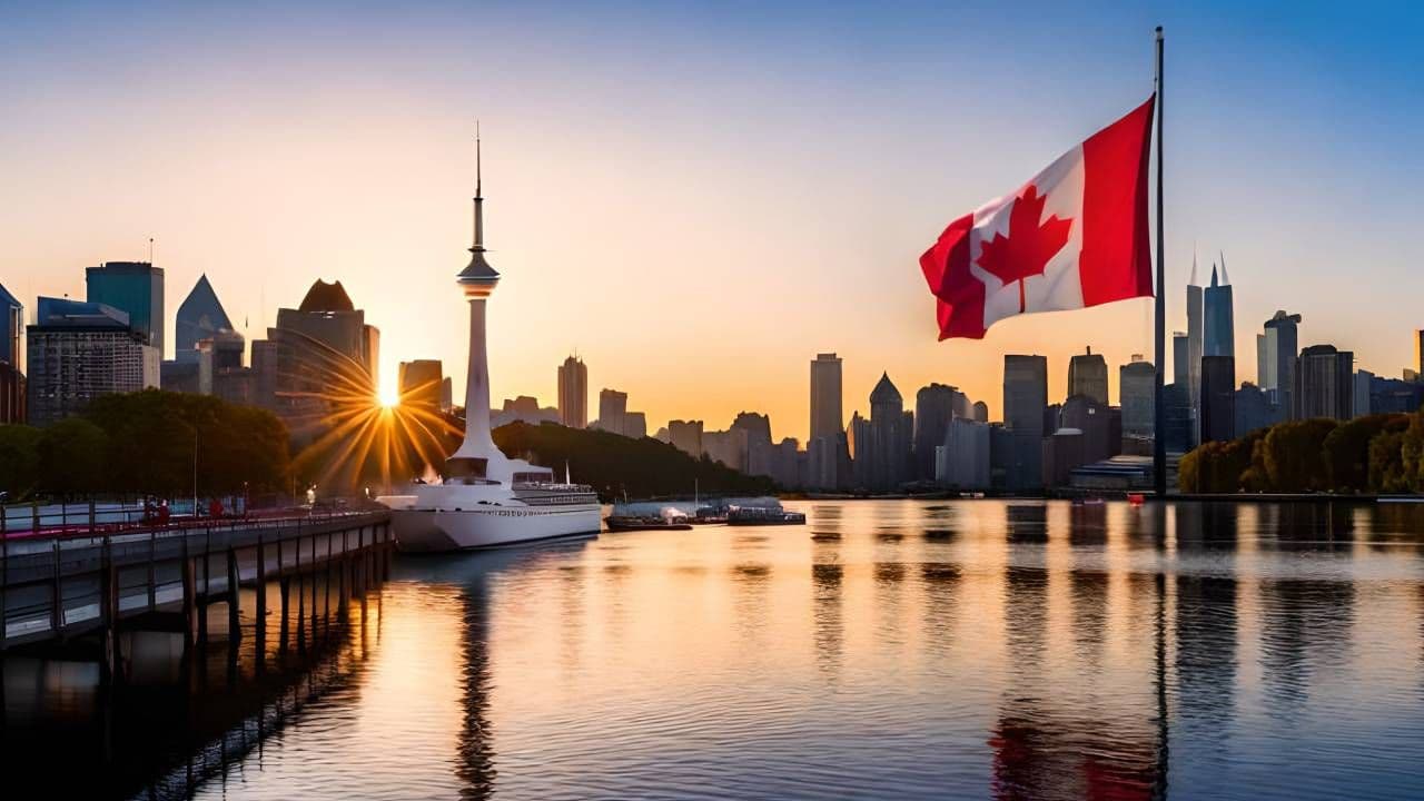 photologuephotos2023-12bandera-canadiense-ondea-frente-al-horizonte-ciudadjpg