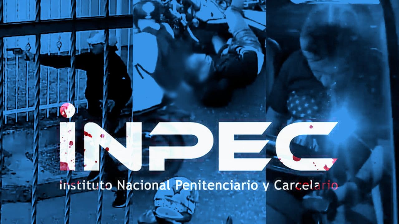 Los funcionarios del Inpec viven una serie de ataques violentos. Composición Kim Vega.