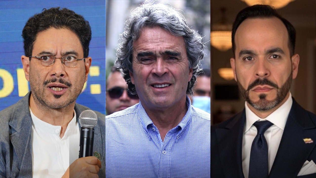 Iván Cepeda, Sergio Fajardo y Abelardo de la Espriella. Iván Cepeda, Sergio Fajardo y Abelardo de la Espriella.