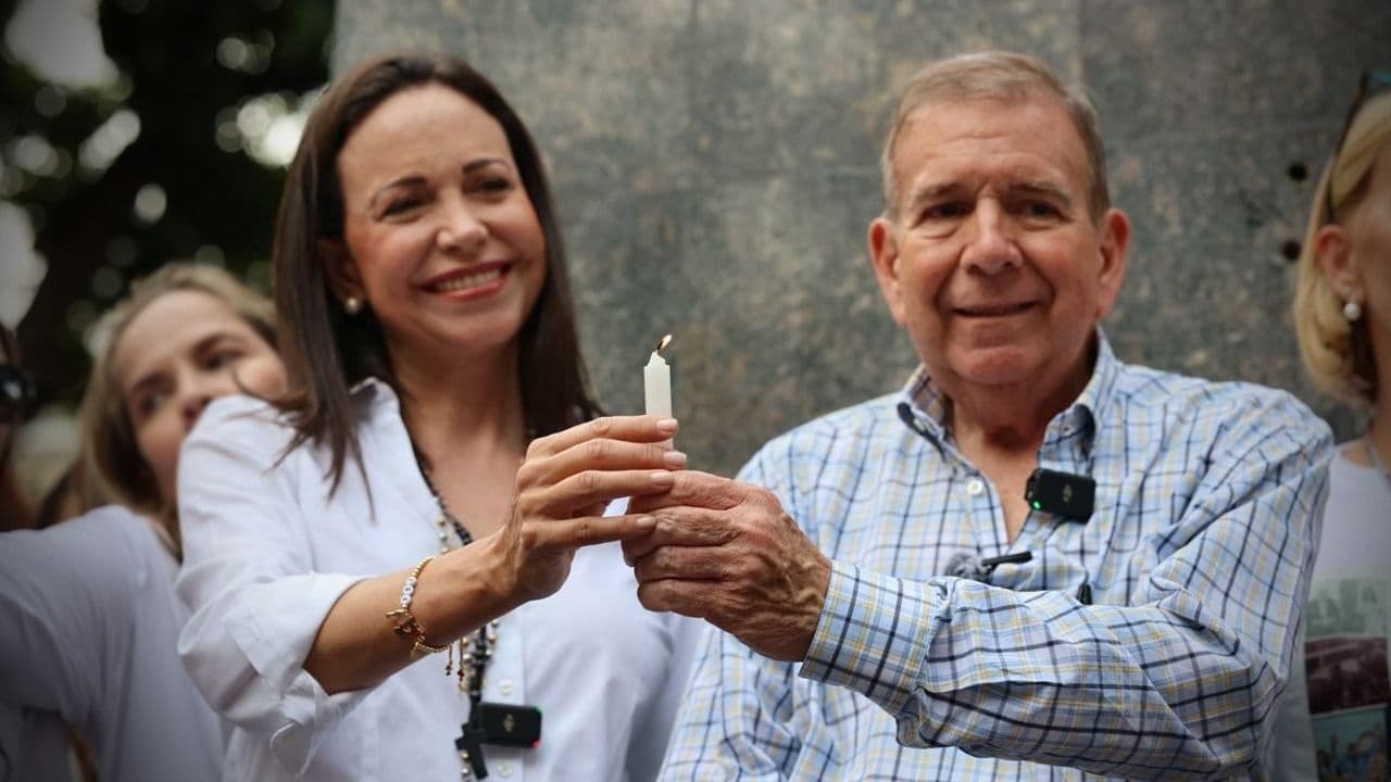 en una imagen durante la campaña electoral en 2024 en Venezuela. en una imagen durante la campaña electoral en 2024 en Venezuela.