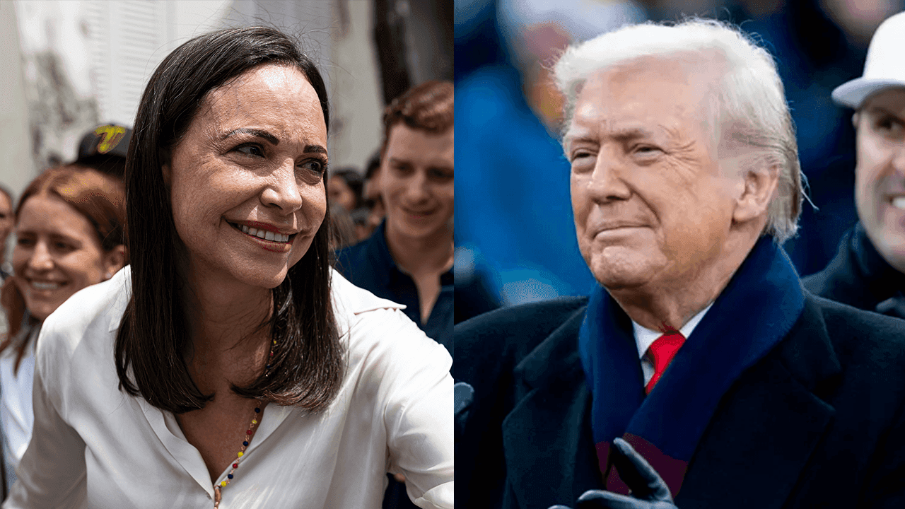 María Corina Machado y Donald Trump