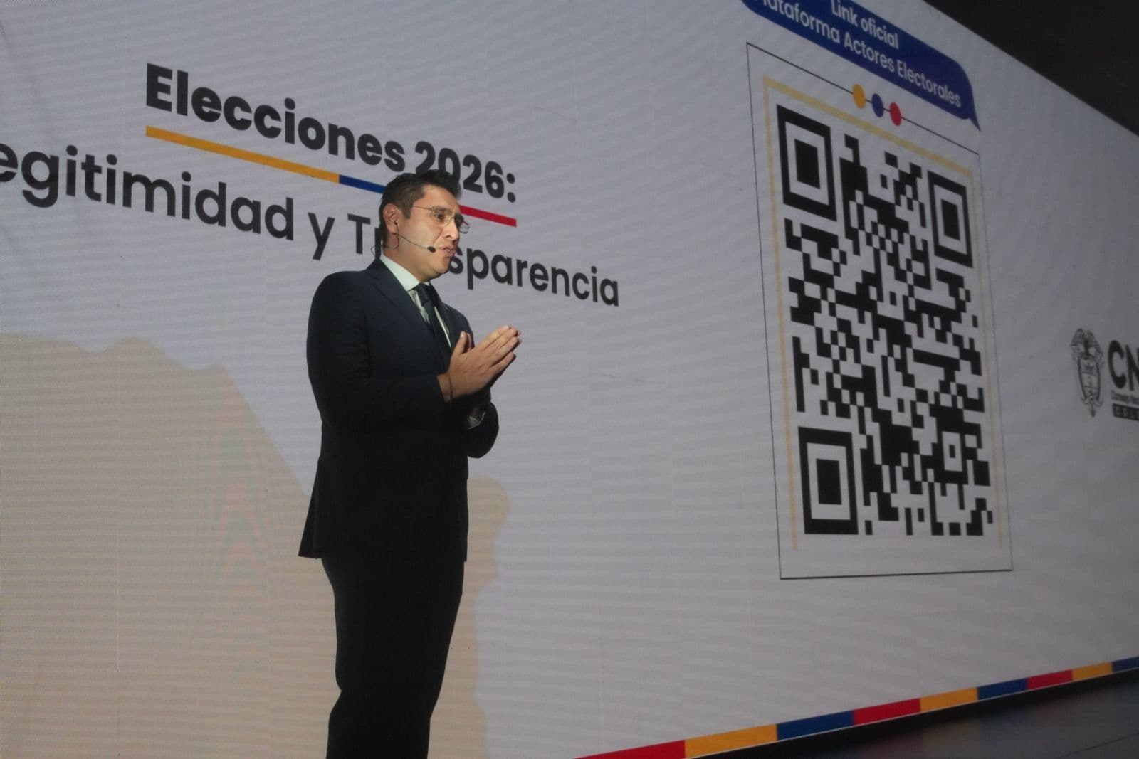 Cristian Quiroz, presidente del Consejo Nacional Electoral (CNE) principal plataforma Cristian Quiroz, presidente del Consejo Nacional Electoral (CNE) principal plataforma