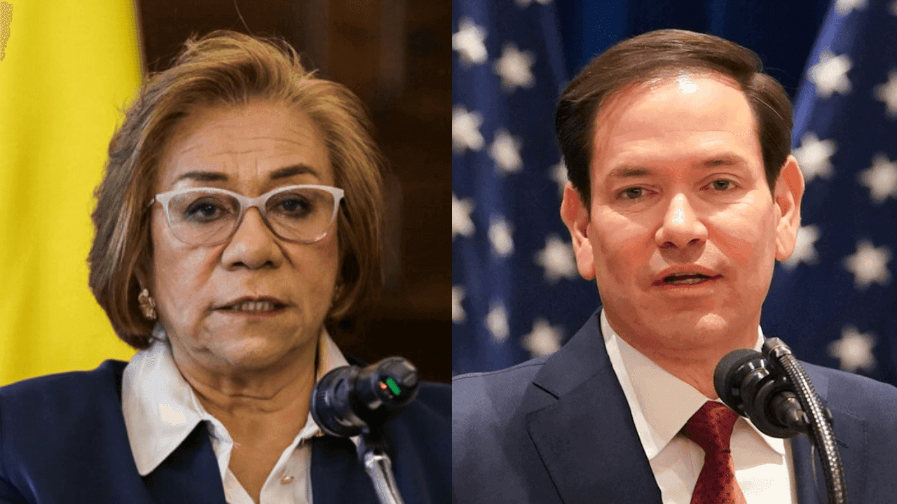 Rosa Villavicencio y Marco Rubio. Créditos: Colprensa y X:@SecRubio