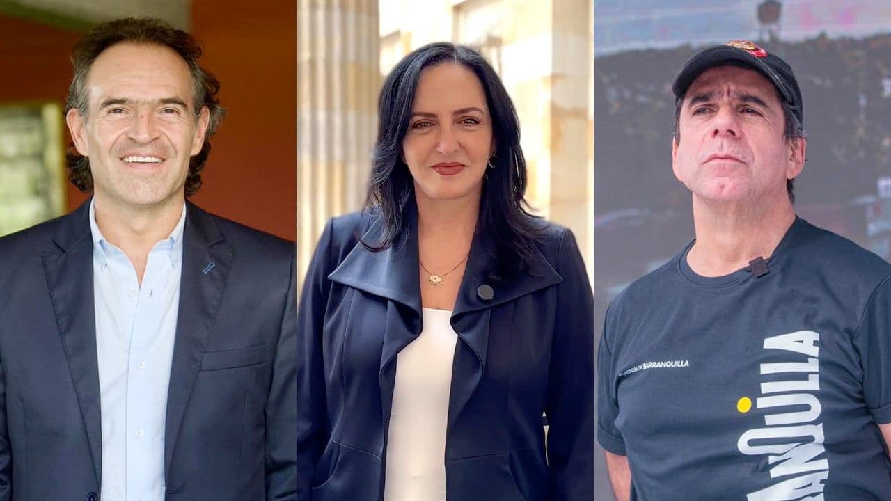 Álex Char, alcalde de Barranquilla; María Fernanda Cabal, senadora del Centro Democrática; Federico Gutiérrez, alcalde de Medellín.