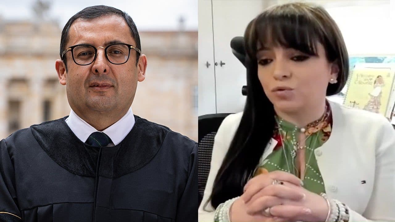 El magistrado de la Comisión de Disciplina Judicial, Juan Carlos Granados y la exfiscal Claudia Patricia Vanegas.