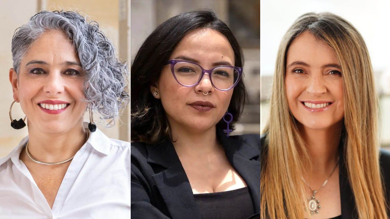 María José Pizarro, Jennifer Pedraza y Paloma Valencia. Créditos: Prensa candidatas