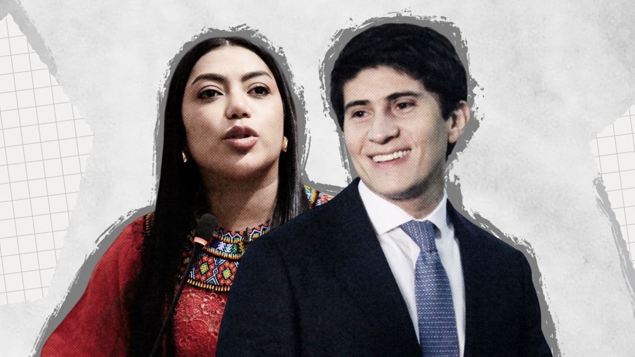 La senadora Martha Peralta y Wadiht Manzur, representante a la Cámara y aspirante al Senado.