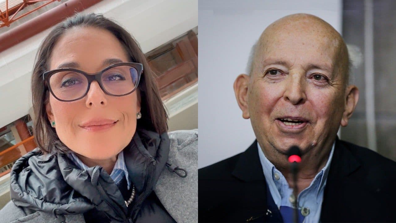 La abogada Claudia Patricia Bueno y el Alto Comisionado para La Paz, Otty Patiño.