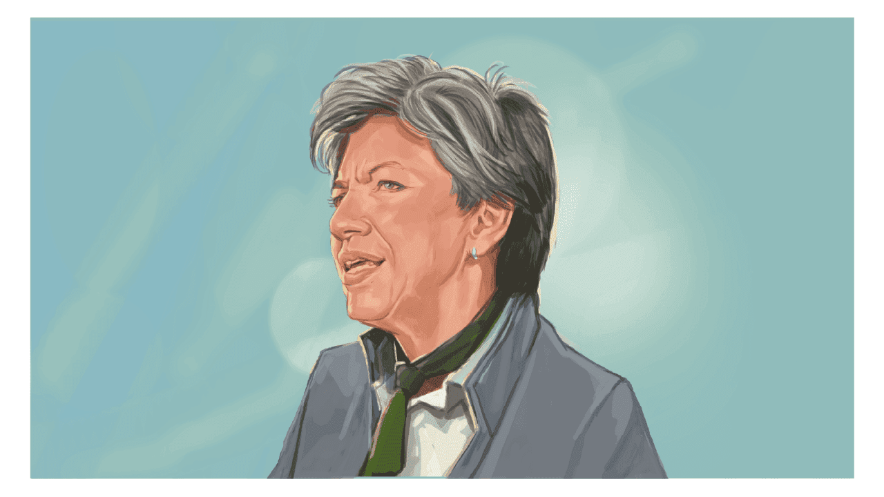 Ilustración para perfil de Claudia López