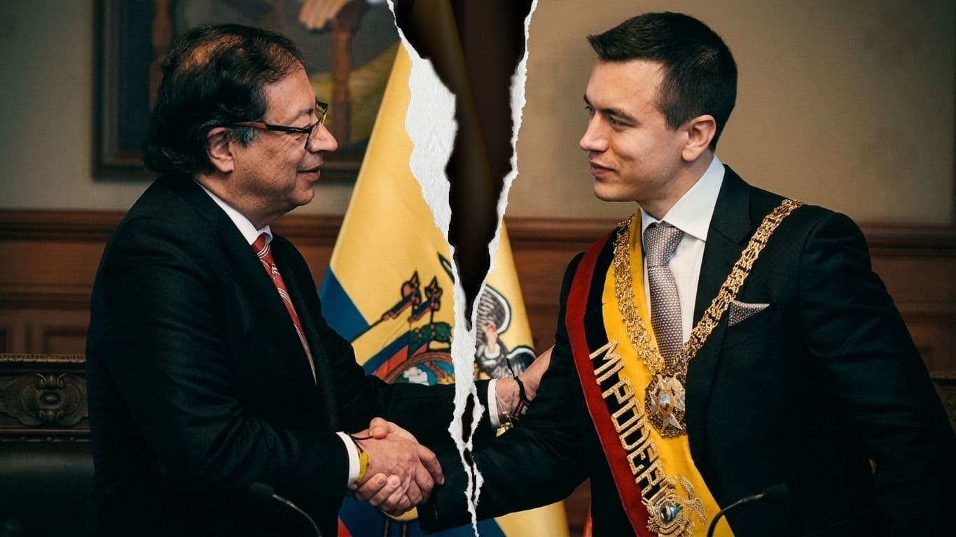 El desencuentro entre los presidentes Gustavo Petro y Daniel Noboa ha ido en aumento. Fotoilustración: Yamith Mariño. El desencuentro entre los presidentes Gustavo Petro y Daniel Noboa ha ido en aumento. Fotoilustración: Yamith Mariño.