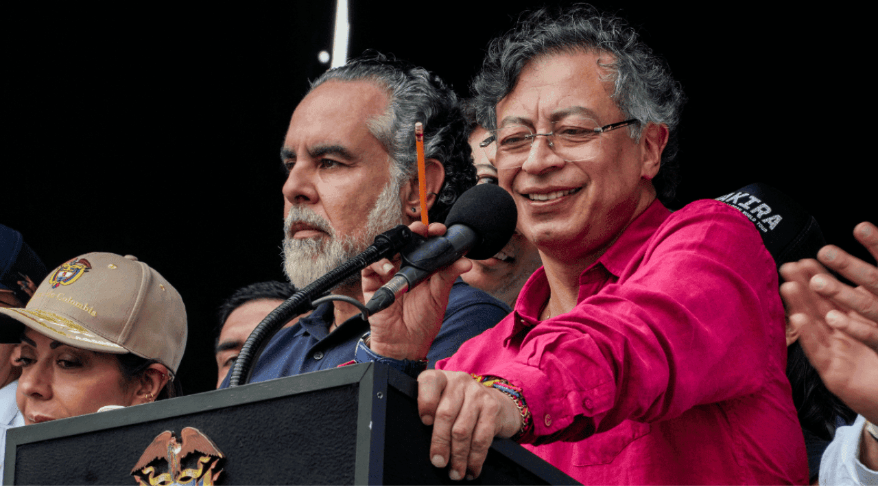 Gustavo Petro en Medellín el primero de mayo.