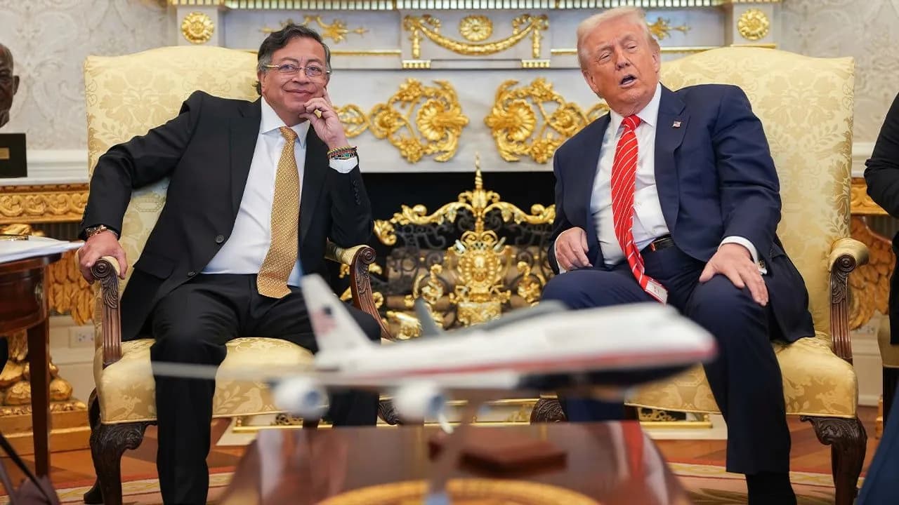 Gustavo Petro, presidente de Colombia; Donald Trump, presidente de Estados Unidos, en el encuentro de este martes en la Casa Blanca. Foto: Joel González - Presidencia de la República Gustavo Petro, presidente de Colombia; Donald Trump, presidente de Estados Unidos, en el encuentro de este martes en la Casa Blanca. Foto: Joel González - Presidencia de la República